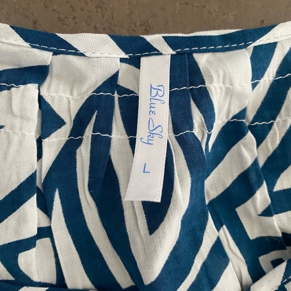 BLUE Sky Clothing blouse size Large - Picture 3 of 6